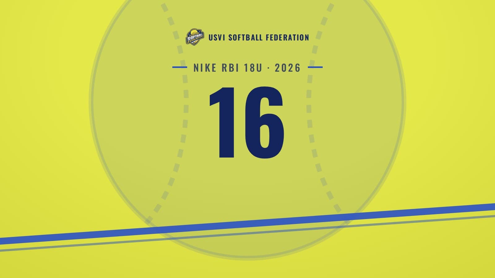 Graphic reading 16, the 2026 USVI 18U roster
