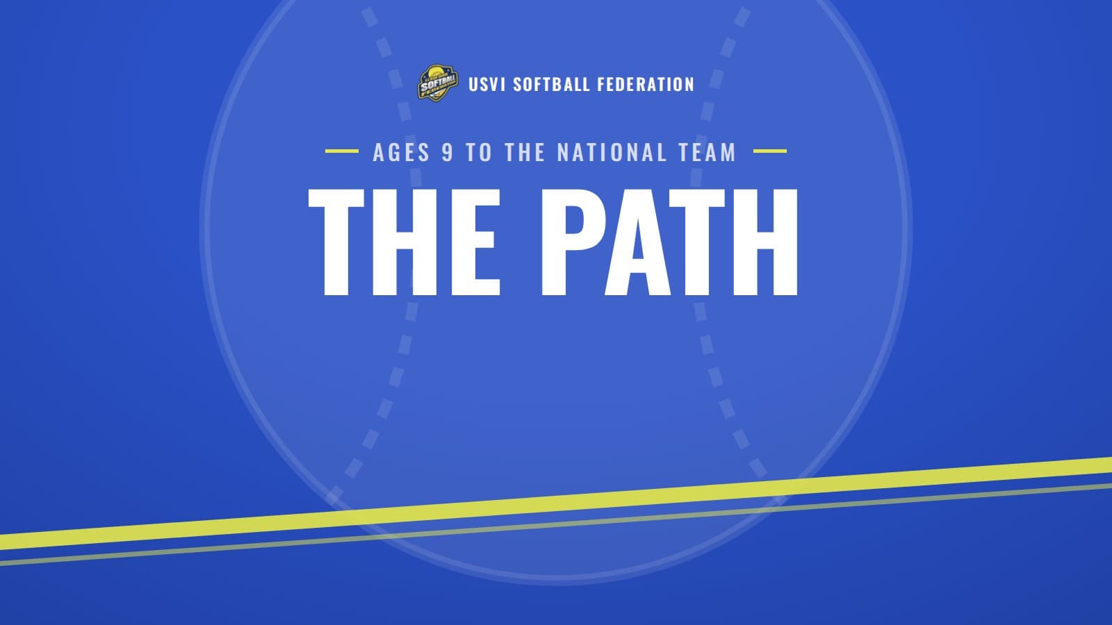 Graphic reading The Path, the USVI softball player pathway from Little League to the national team