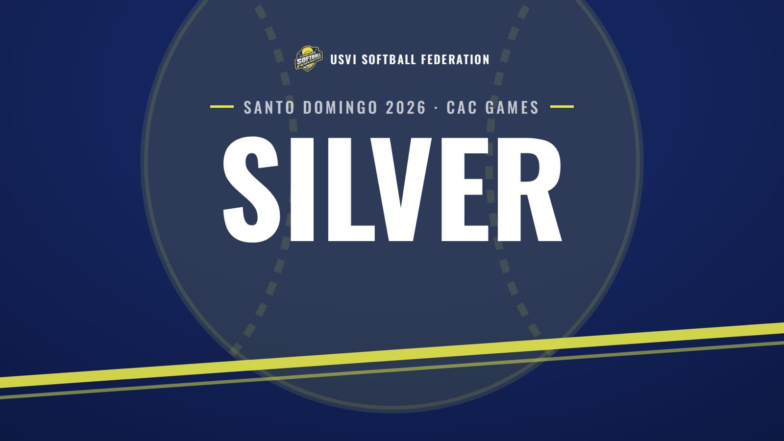 Graphic reading Silver, the USVI Women's National Team at the 2026 Central American and Caribbean Games